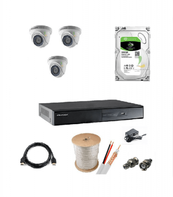 Trọn bộ 3 camera hikvision 2.0M